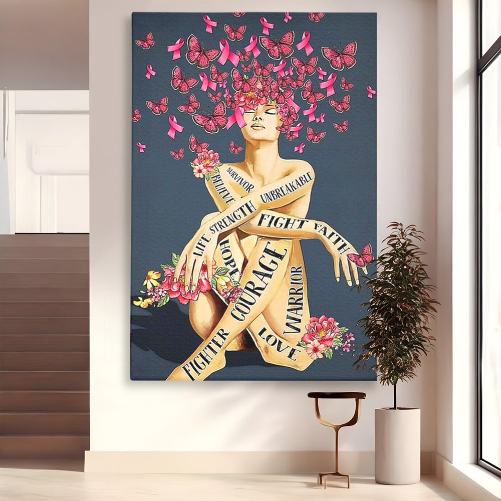Tablou canvas cu tablou canvas cu portret de femeie si flori, fara rama, pe sasiu de lemn
