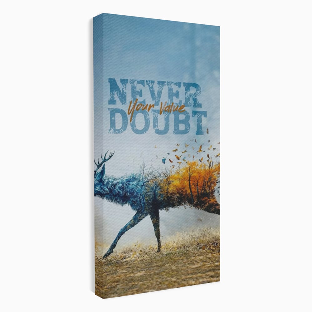Tablou canvas cu tablou canvas cu cerb si padure, fara rama, pe sasiu de lemn