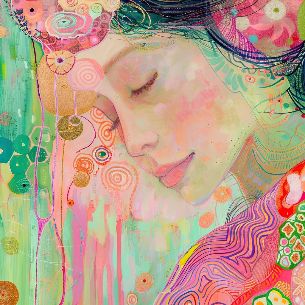 Tablou Canvas Premium, LuxCanva® G1114, Vis Pastel,  Curcubeu, Pastelat, Magie, Cromatica, Zana, Padure, Simbolism, Arta, Living, Dormitor