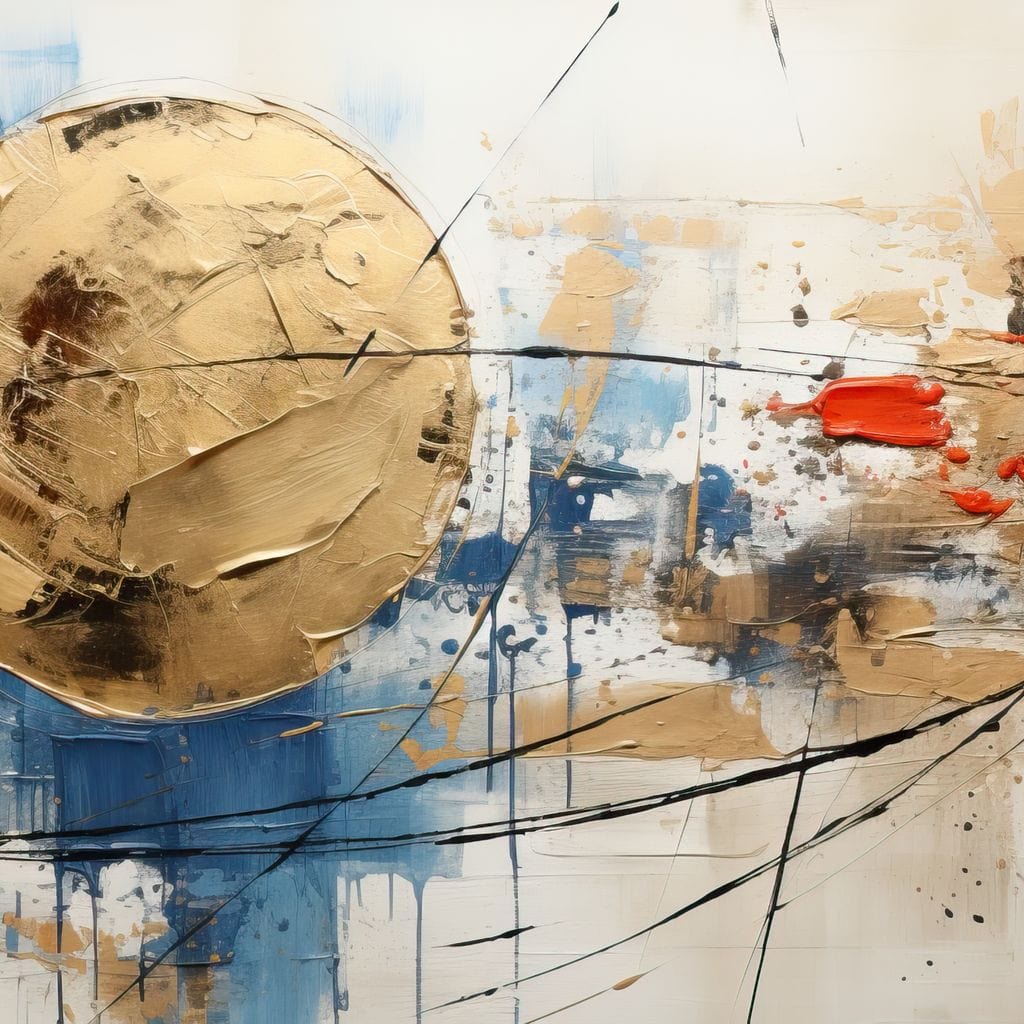 Tablou Canvas Premium, LuxCanva® J1023, Coliziune Cosmica, Univers, Energie, Stele, Nastere, Foc, Lumina, Aura, Orbita, Pasiune, Cer, Scanteie, Living, Dormitor