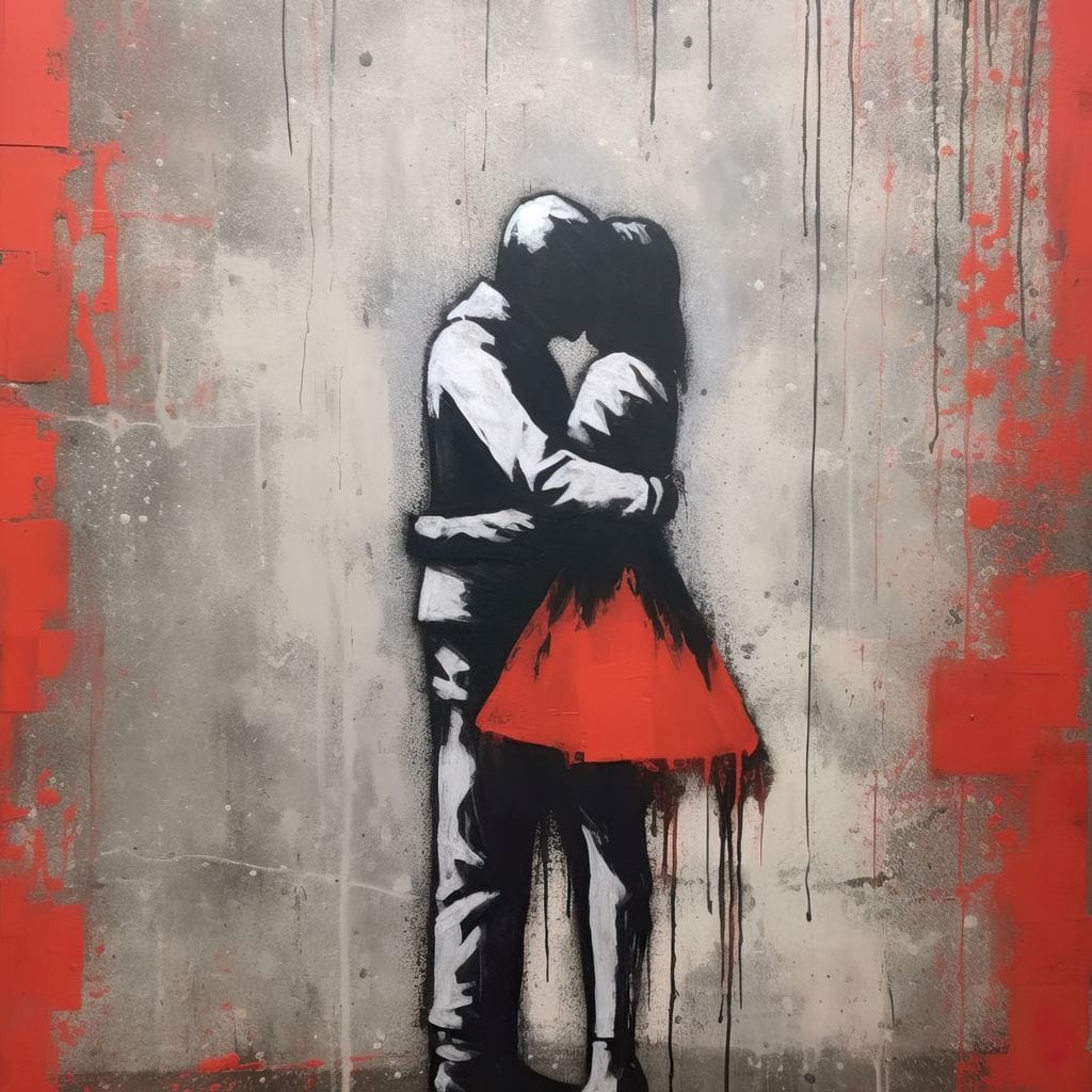 Tablou Canvas Premium LuxCanva® E1020, Un Moment pentru Eternitate , Imbratisare, Indragostiti, Pasiune, Tacere, Pace, Living Room, Culori vibrante