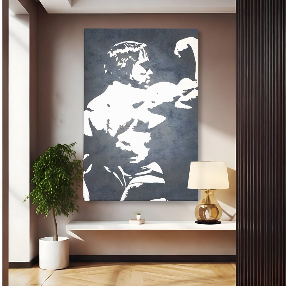 Tablou canvas cu tablou canvas cu portret stilizat, fara rama, pe sasiu de lemn
