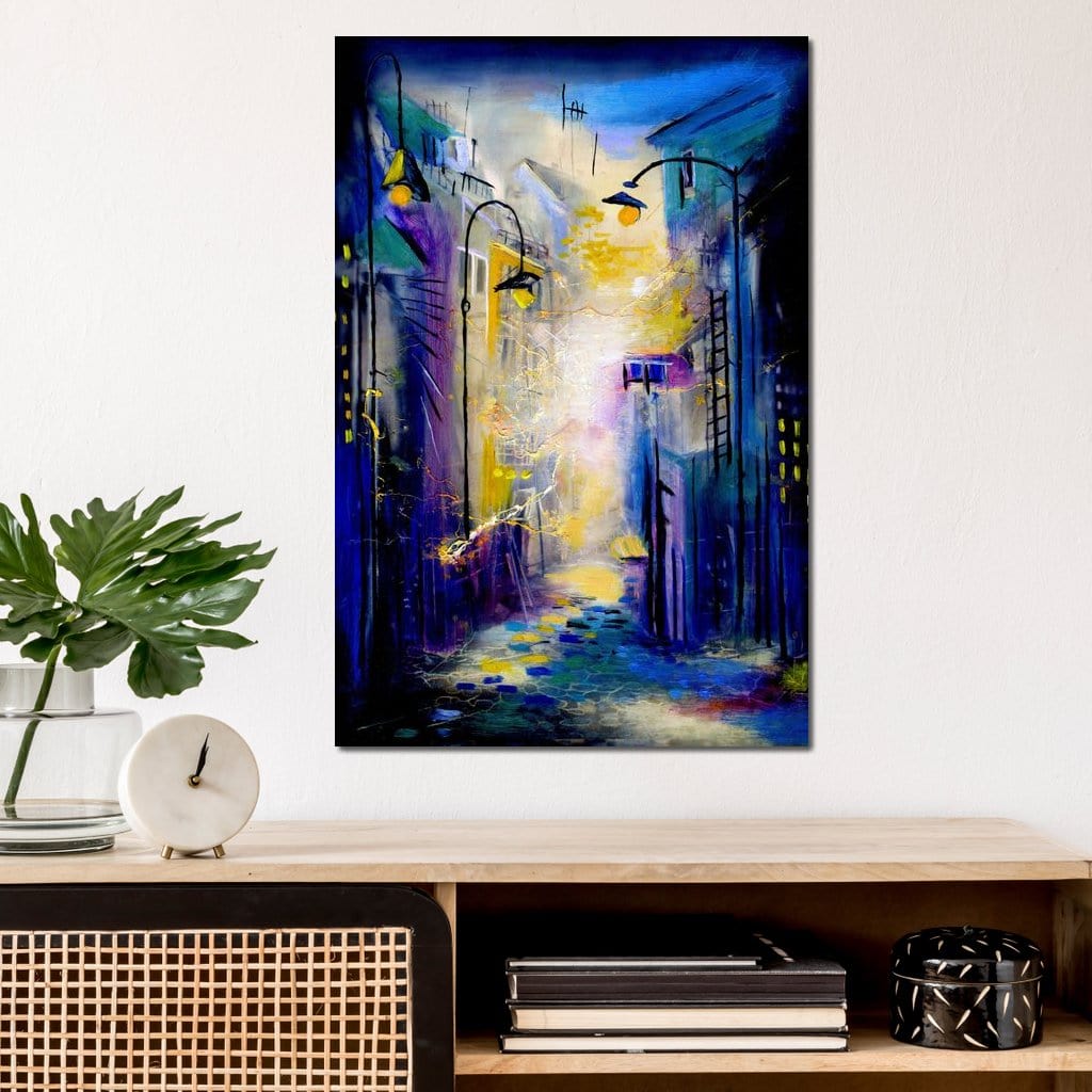 Tablou Canvas Premium, LuxCanva® O1008, Aleea Magica, Abstract, Urban, Peisaj, Oras, Lumini, Strada, Atmosfera, Mister, Modernism, Escapada, Plimbare, Pasi, Expresionism, Birou, Living, Dormitor