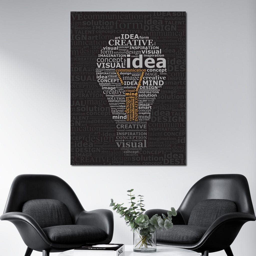 Tablou Canvas Premium LuxCanva® F1025, Ideile Schimba Lumea , Inovatie, Concept, Antreprenor, Idei, Living Room, Birou, Culori vibrante