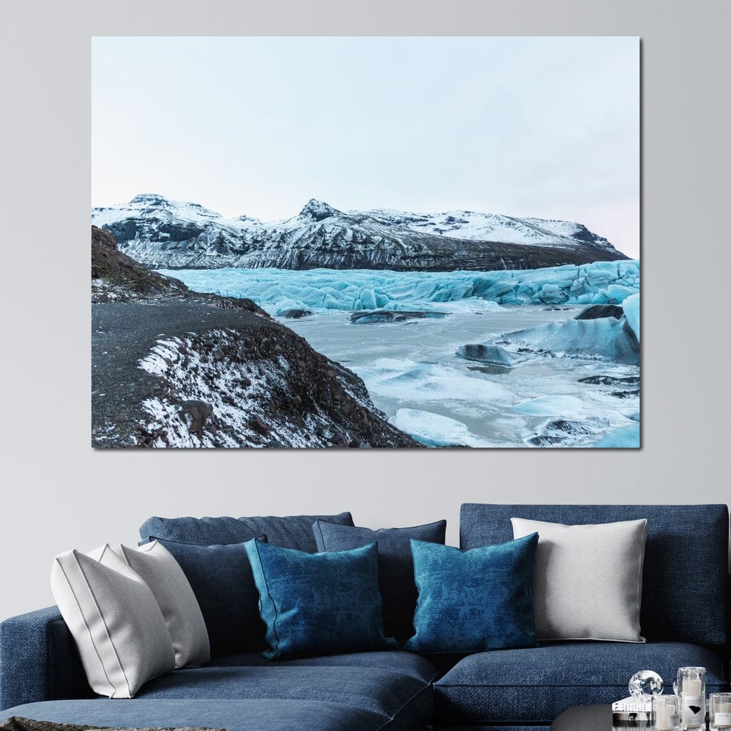 Tablou Canvas Premium LuxCanva® D1042, Peisaj Glaciar , Inghet, Stanci, Mare, Ger, Iarna, Living Room, Culori vibrante
