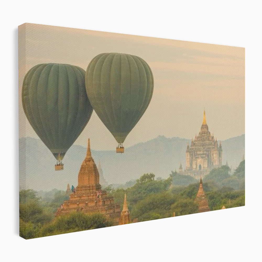 Tablou canvas cu tablou canvas cu peisaj din bagan, fara rama, pe sasiu de lemn