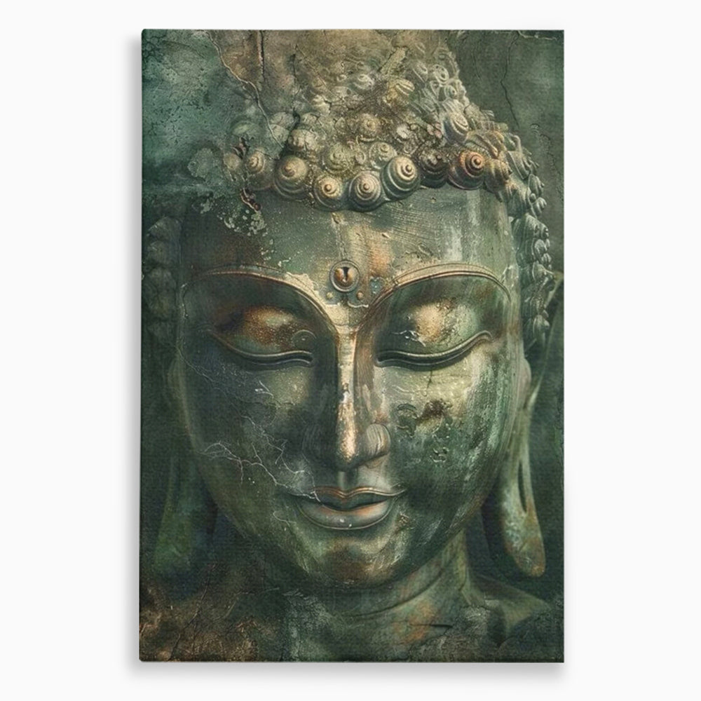 Tablou canvas cu tablou canvas cu portretul lui buddha, fara rama, pe sasiu de lemn