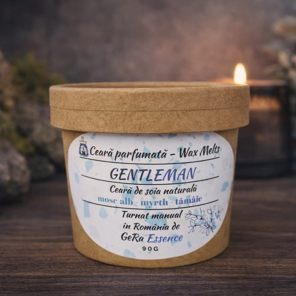 Imagine cu recipient din carton cu ceara parfumata, tiparita pe panza canvas